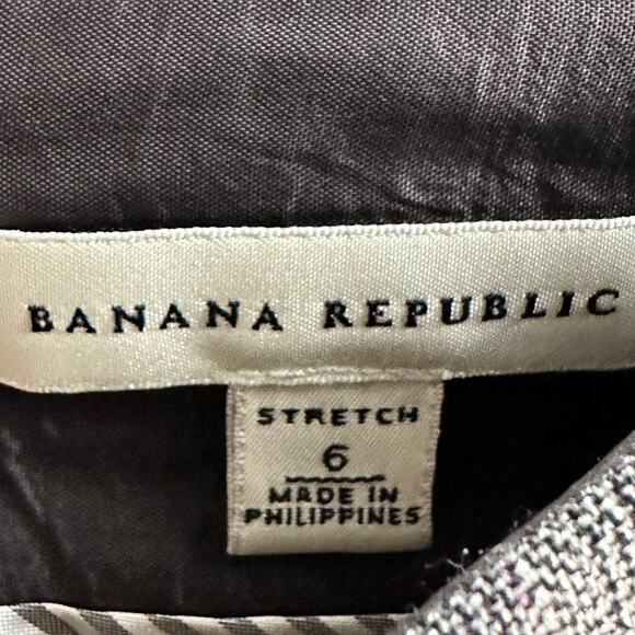 Banana Republic Wool Plaid Pencil Skirt Gray - Picture 5 of 7